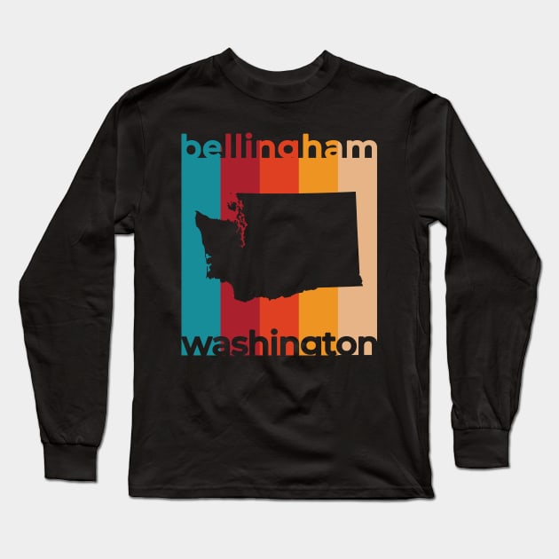 Bellingham Washington Retro Long Sleeve T-Shirt by easytees